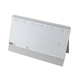 Asztali naptár 2026 REAL 7831 álló, fehér lapos, hátlappal, 32 x 15.5 cm