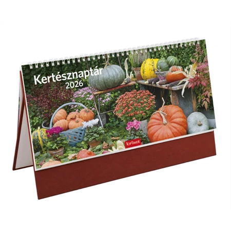 Asztali naptár 2026 TOPTIMER Kertész T054 álló bordó