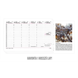 Asztali naptár 2026 TOPTIMER Kertész T054 álló bordó