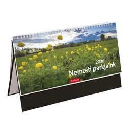 Asztali naptár 2026 TOPTIMER Nemzeti park T054 álló fekete