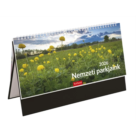 Asztali naptár 2026 TOPTIMER Nemzeti park T054 álló fekete