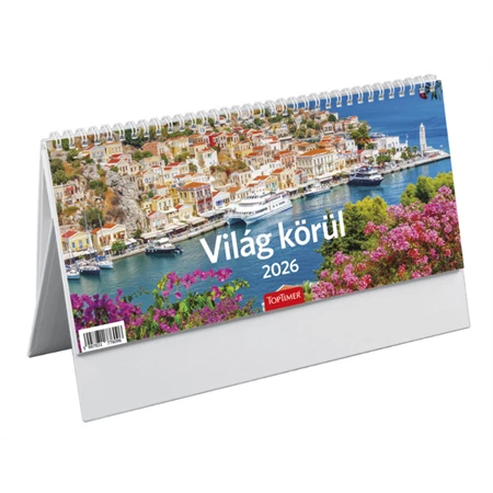 Asztali naptár 2026 TOPTIMER Világ körül T063 álló