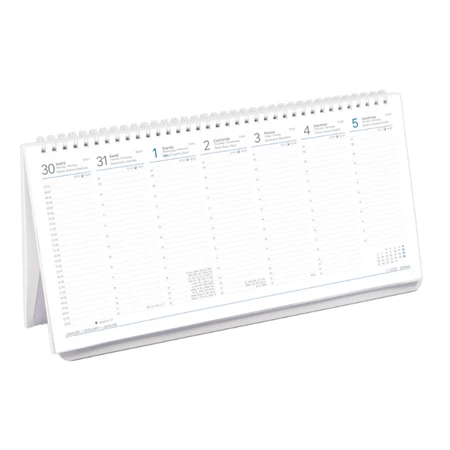 Asztali naptár 2026 TOPTIMER álló T052, fehér karton hátlap