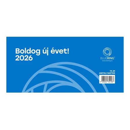 Asztali naptár 2026 év 24-es fehér 285x135mm