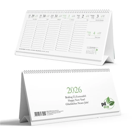 Asztali naptár 2026 pd Eco 283×135mm tartó nélkül