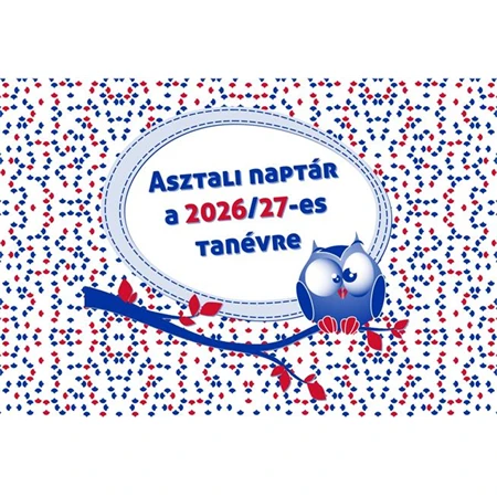 Asztali naptár tanévhez igazodó 2026-2027 REAL