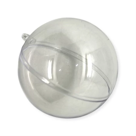 Műanyag átlátszó szétszedhető gömb 10cm
