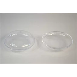Műanyag átlátszó szétszedhető gömb 7x7x3cm lapos 5db/csomag