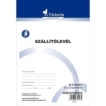 B.10-70/A/V Szállítólevél 50x3 A/5 VICTORIA