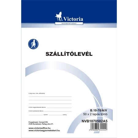 B.10-70/V/2 Szállítólevél 50x2