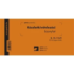 B.12-115/V Készletkivételezési bizonylat 2 tételes