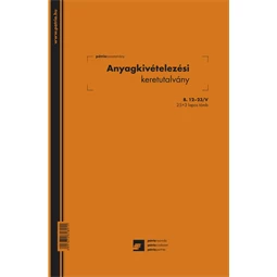 B.12-23/V Anyagkivételezési keretutalvány 25x3 A/4