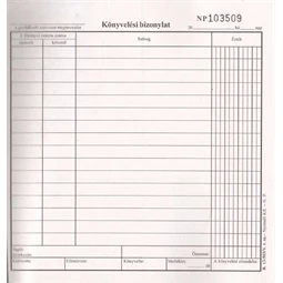 B.13-503/V Könyvelési bizonylat 16 soros 50x2