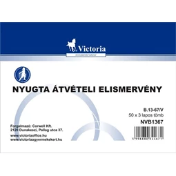 B.13-67/V Átvételi elismervény 50x3 A/6, önátírós Victoria