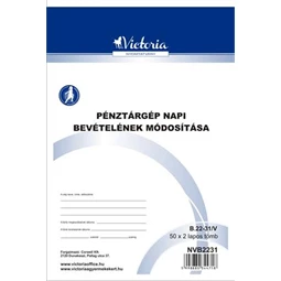 B.22-31/V Pénztárgép napi bevételének módosító tételei A/5 25x2 Victoria