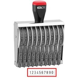 BÉLYEGZŐ szám, hagyományos 10 karakter 18mm COLOP