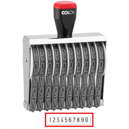 BÉLYEGZŐ szám, hagyományos 10 karakter 18mm COLOP