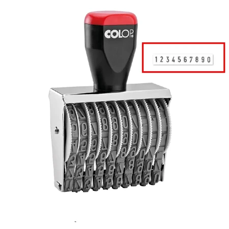 BÉLYEGZŐ szám, hagyományos 10 karakter  9mm COLOP