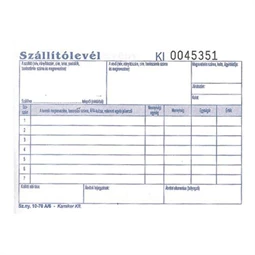 B.10-70/A/V Szállítólevél 50x3 A/6 BL