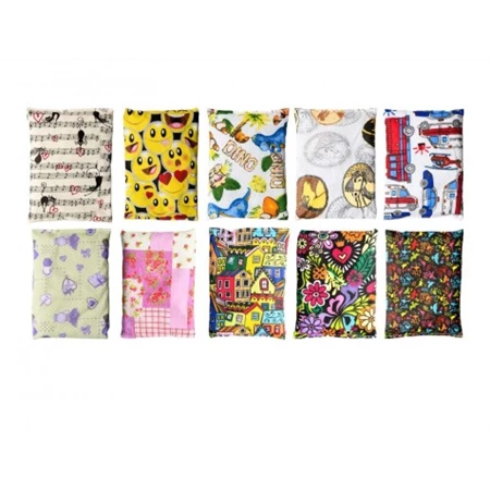 Babzsák HAMELIN 12x12cm vegyes minta textil borítással