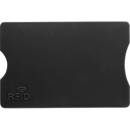 Biztonsági  kártya tok RFID védelemmel, műanyag, 6 x 0,1 x 9 cm fekete