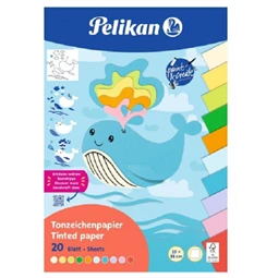 Barkácskarton 23x33cm  PELIKÁN 20ív 120g/m2 Summer pasztell szinek