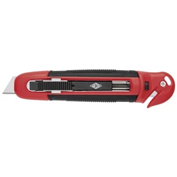 Barkácskés 18mm-es WEDO Safety fóliavágóval piros/fekete