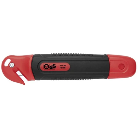 Barkácskés 18mm-es WEDO Safety fóliavágóval piros/fekete