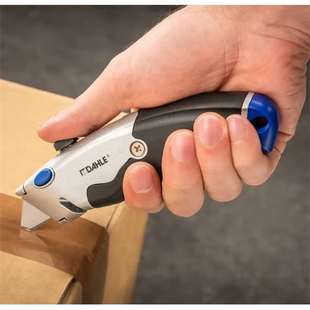 Barkácskés DAHLE Heavy Duty fém házú, beépített penge tárolóval