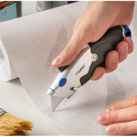 Barkácskés DAHLE Heavy Duty fém házú, beépített penge tárolóval