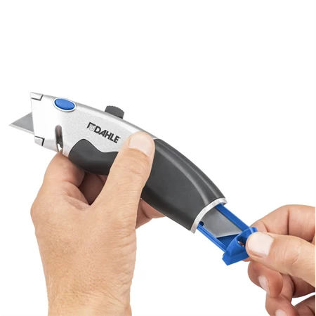 Barkácskés DAHLE Heavy Duty fém házú, beépített penge tárolóval