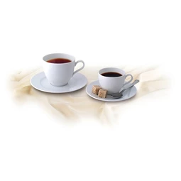 Kávéskészlet, fehér porcelán, Basic 22 cl 6db/készlet ROTBERG