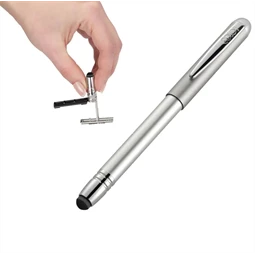 Bélyegzős toll Pen Stamp ezüst/fém színű – alumínium mágneses bélyegzős toll