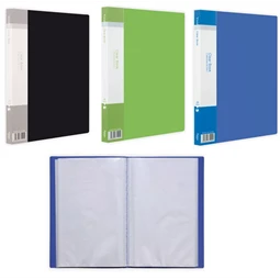 Bemutatómappa  20 lapos Office Art vegyes borító szinek, 20 beépített áttetsző tasakkal