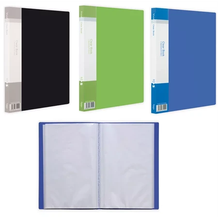 Bemutatómappa  20 lapos Office Art vegyes borító szinek, 20 beépített áttetsző tasakkal