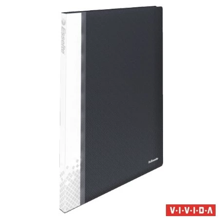 Bemutatómappa ESSELTE Vivida 20lapos feliratozható, kemény borító, fekete