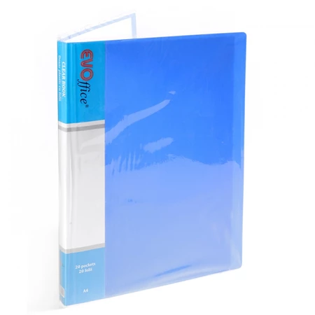 Bemutatómappa  20 lapos Office Art vegyes borító szinek, 20 beépített áttetsző tasakkal