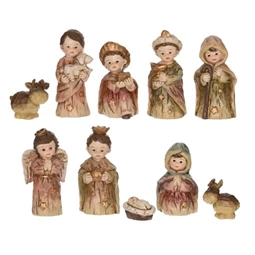 Betlehemi figurák poly 7cm 10db/csomag színes