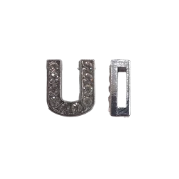 Betű köves U 12mm 1db