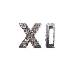 Betű köves X 12mm 1db