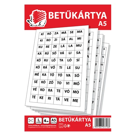 Betűkártya A/5