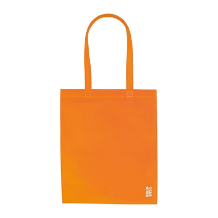 Bevásárlótáska hosszúfülű, non-woven 36x41cm, 70 g/m2 újrahasznosított műanyagból készült, narancssárga