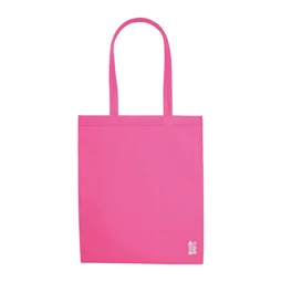 Bevásárlótáska hosszúfülű, non-woven 36x41cm, 70 g/m2, újrahasznosított műanyagból készült rózsaszín
