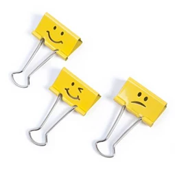 Bindercsipesz 19 mm RAPESCO Emoji sárga
