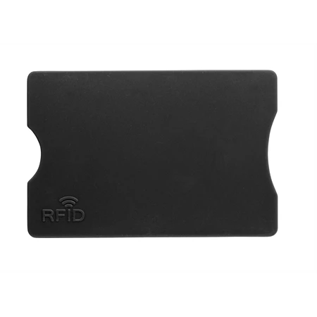 Biztonsági  kártya tok RFID védelemmel, műanyag, 6 x 0,1 x 9 cm fekete