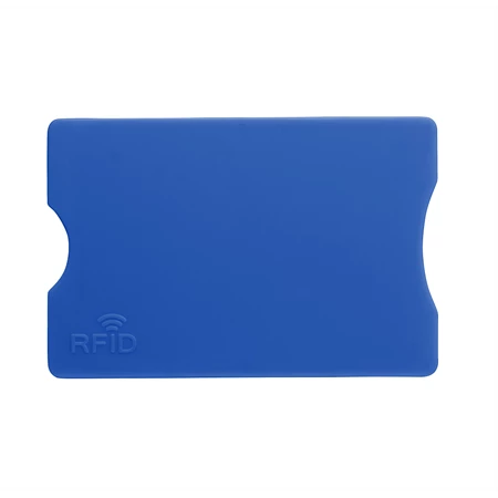 Biztonsági  kártya tok RFID védelemmel, műanyag, 6 x 0,1 x 9 cm kék