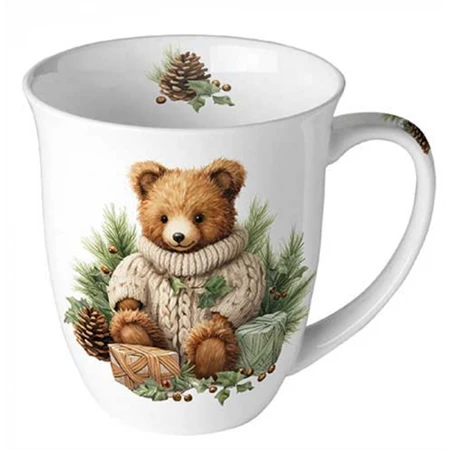 Bögre, porcelán 400ml Cuddle Bear, Ölelkező maci