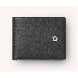 Bőr pénztárca Graf von Faber-Castell Saffiano fekete borjúbőr, zárt:8,5x10,5cm nyitott:8,5 x 21 cm