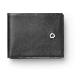 Bőr pénztárca Graf von Faber-Castell fekete simított borjúbő, zárt:10,5 x 8,5cm nyitott:21 x 8,5cm