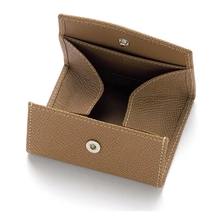 Bőr pénztárca Graf von Faber-Castell aprópénzes Epsom grain leather barna bőr 9 x 7cm